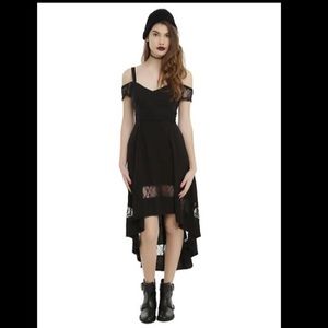 Royal Bones-Black High-Low Dress